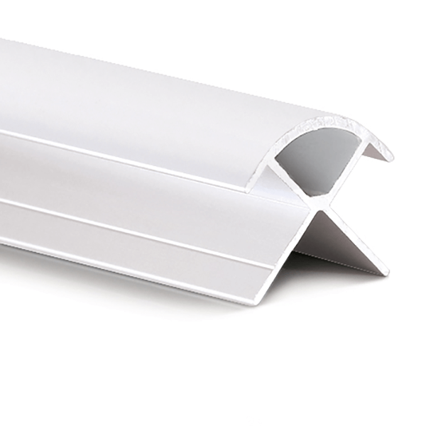 Neptune Aluminium White Finish 10mm External Corner 2.4m image